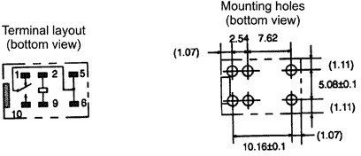 Dpdt Solenoid Relay Inductors 5vdc 0.5a/125vac G6s-2f 5vdc