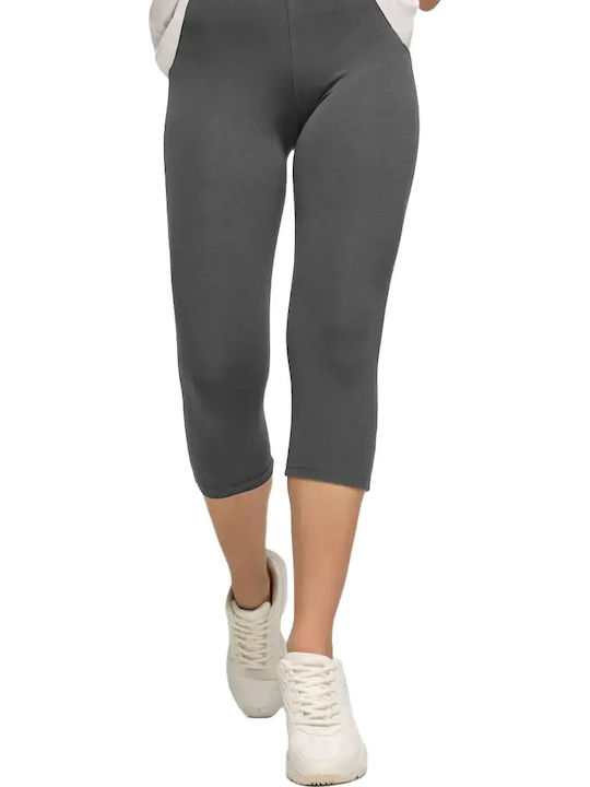 Women's Capri Training Legging High Waisted Gray