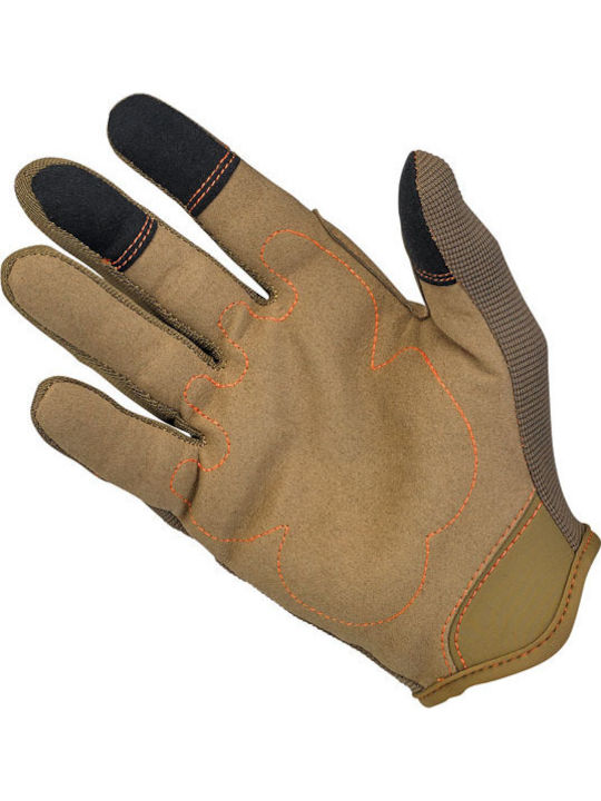 Biltwell Moto Summer Men's Motorcycle Gloves Brown / Orange