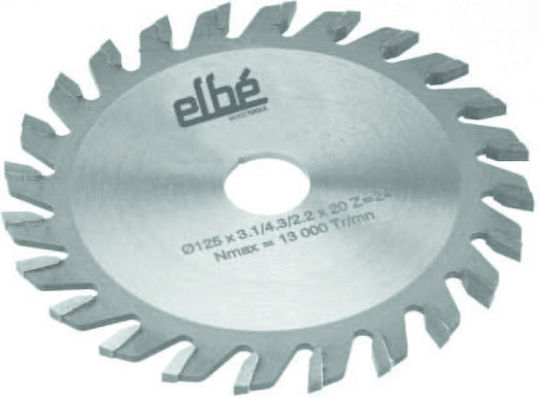 Conical Cutter 125x3.1/4.3x20 Z=24 Pieces