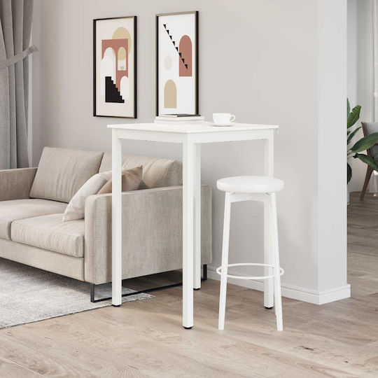 Table Bar from Solid Wood & Metal White 110x55x105cm