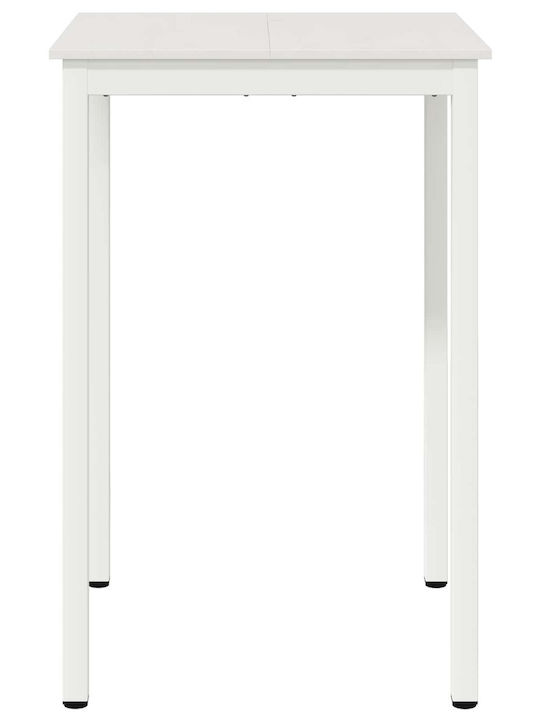 Table Bar from Solid Wood & Metal White 110x55x105cm