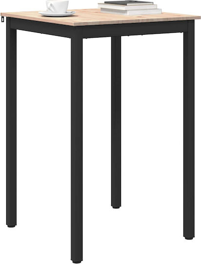 Table Bar from Solid Wood & Metal Natural 110x55x105cm