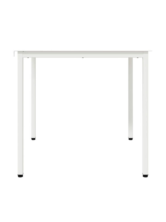 Platz Tisch Speisesaal aus Massivholz & Metall White 80x80x75cm
