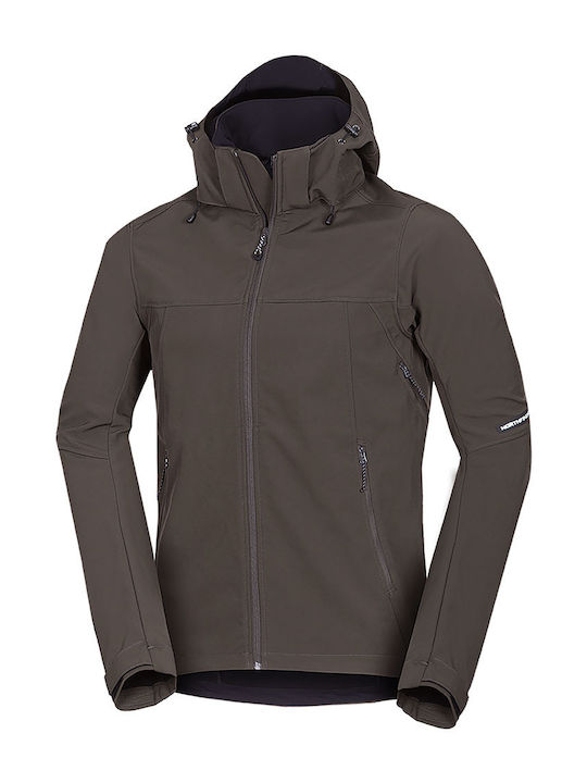 Χειμωνιάτικο Μπουφάν Softshell Αδιάβροχο και Αντιανεμικό Καφέ