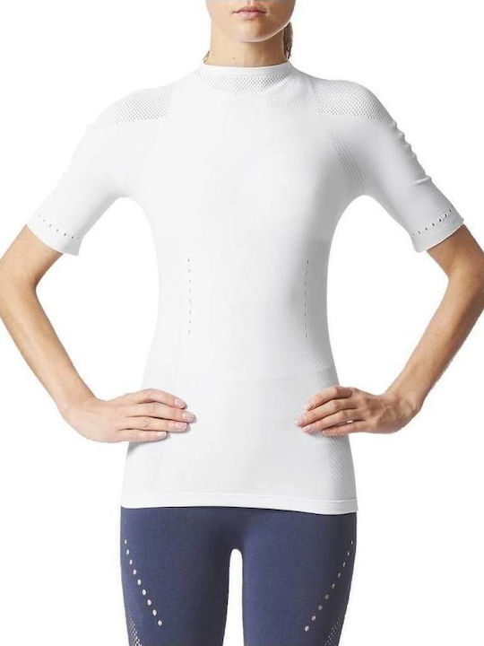 Women's Summer Warpknit Slim Tee with 3/4 Sleeve White