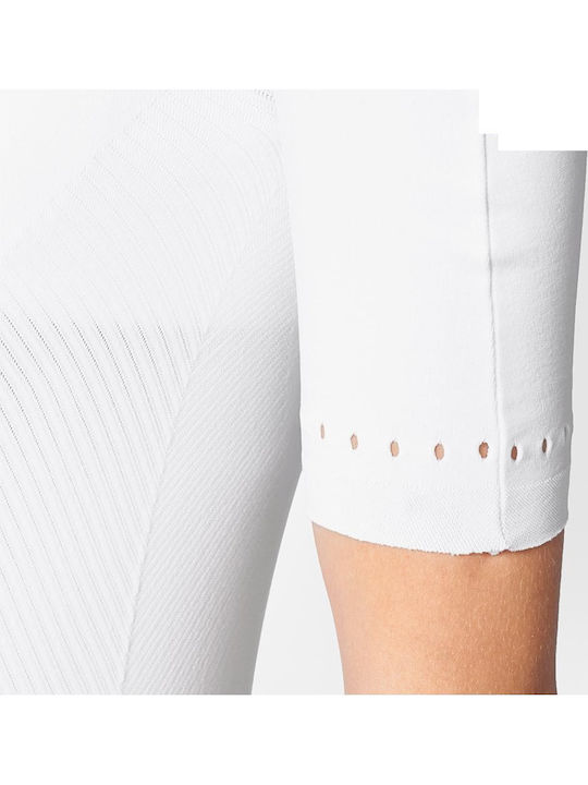 Women's Summer Warpknit Slim Tee with 3/4 Sleeve White