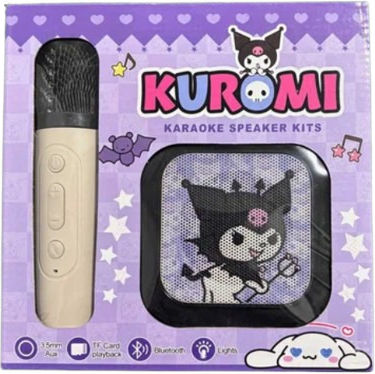 Sistem De Karaoke Cu Microfon Cu Fir Și Efecte De Iluminare Kuromi KRK-2 Bej