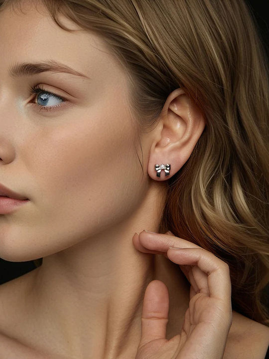 Bamoer Earrings made of Silver Gold Plated with Stones Bamoer Earrings made of Silver Gold Plated with Stones