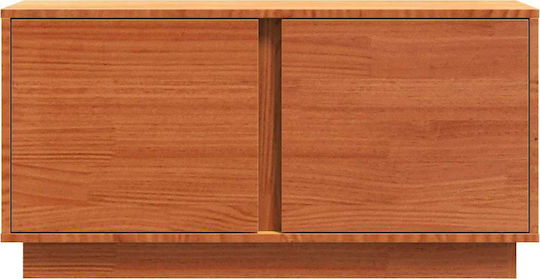vidaXL TV Stand Made of Solid Wood Brown 80x35x40.5cm