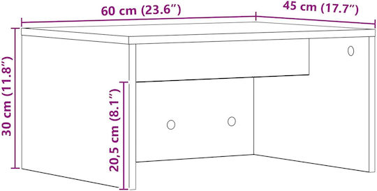 Графео Дървено Пушен Дъб 60x45x30см