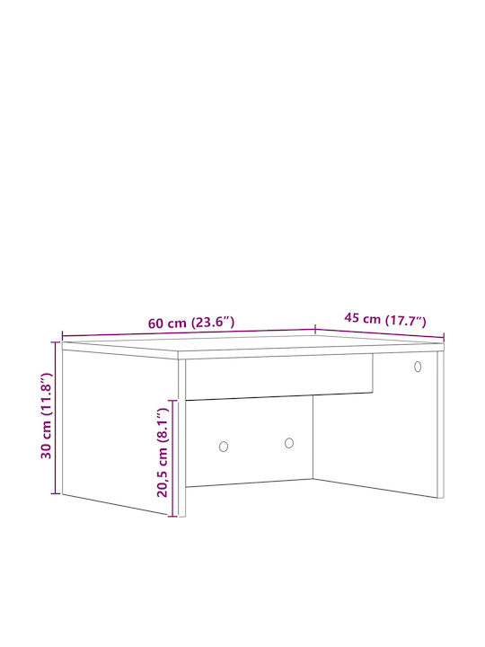 Desk Wooden Black Beech 60x45x30cm