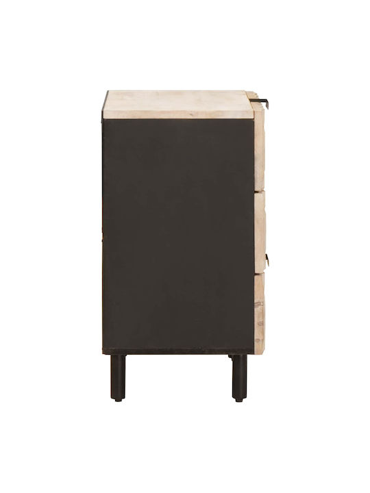 Wooden Bedside Table White 50x33x60cm