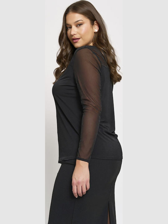 Women's Blouse Long Sleeve Black