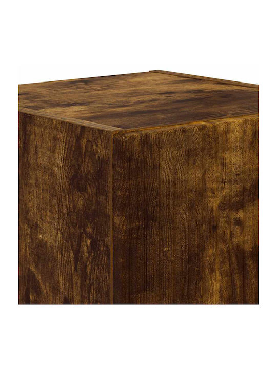 Wand Wohnzimmer Vitrine aus Spanplatte Rauch Eiche 30x31x40cm