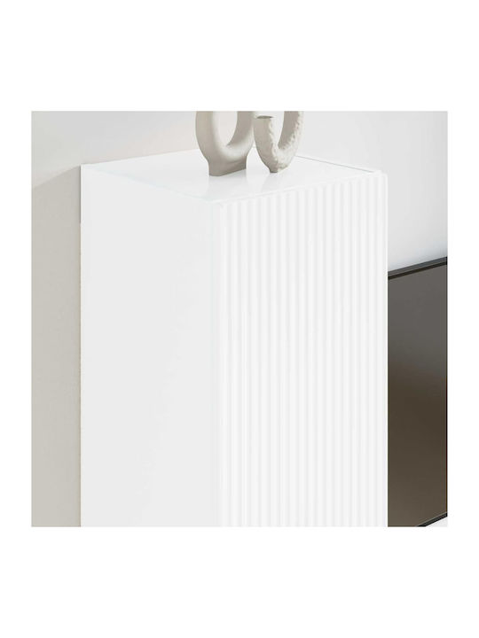 Wall Living Room Cabinet made of Particle Board Bright White 30x31x60cm