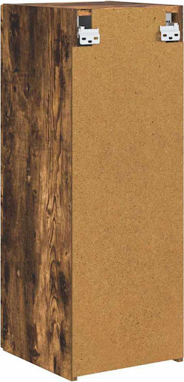 Wall Living Room Cabinet Made of Particle Board Smoky Oak 30x31x80cm