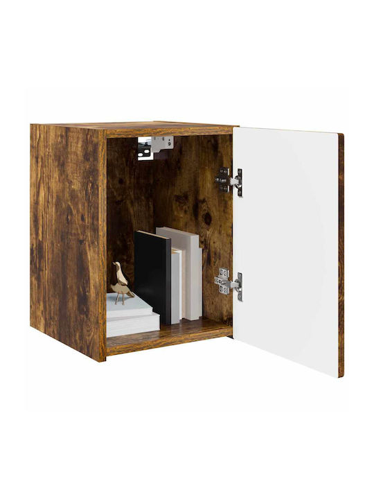 Wand Wohnzimmer Vitrine aus Spanplatte Rauch Eiche 30x31x40cm