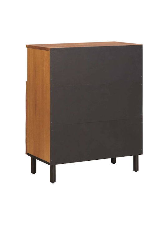 Office Storage Drawer Acacia Brown Finish L60xW33.5xH75cm