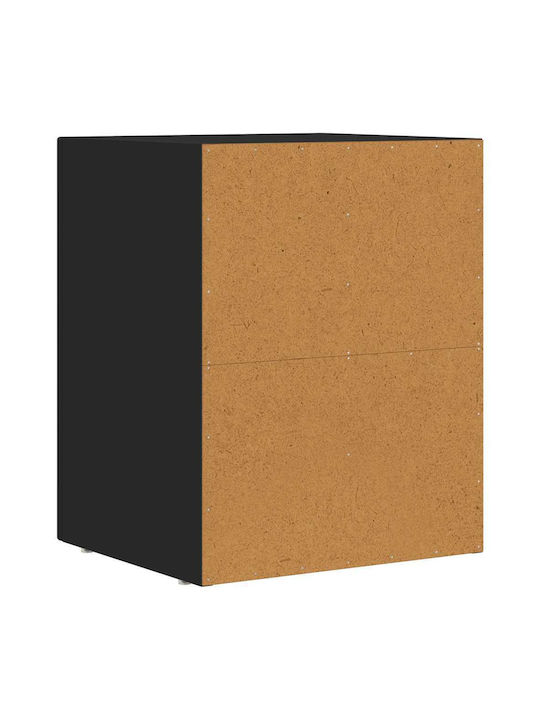 Κομοδίνο Ξύλινο Μαύρο 40x35x50cm
