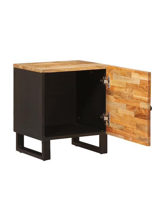 Bedside Table from Solid Wood Brown 40x33.5x46cm