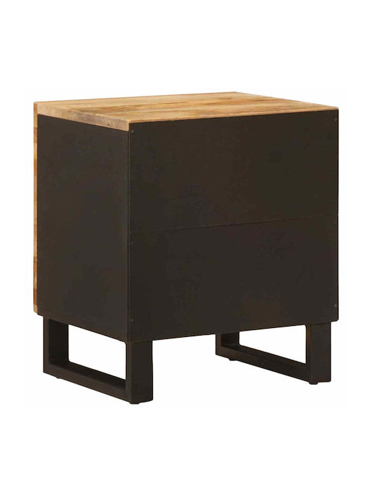 Bedside Table from Solid Wood Brown 40x33.5x46cm