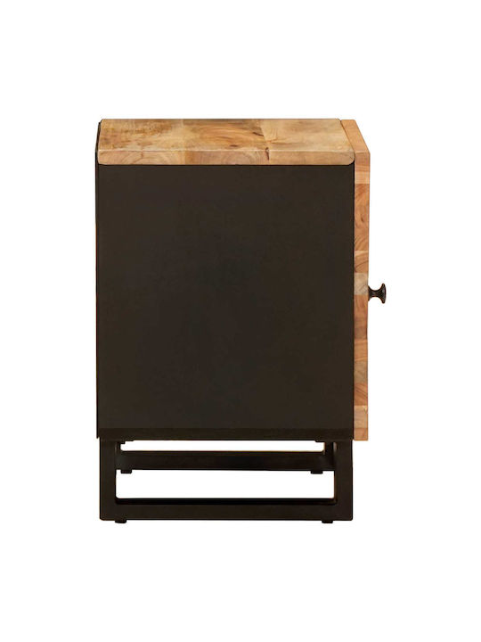 Bedside Table from Solid Wood Brown 40x33.5x46cm