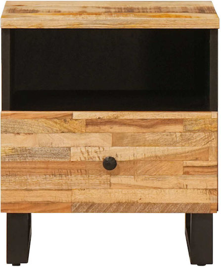 Bedside Tables from Solid Wood Brown 2 Pieces 40x33x46cm