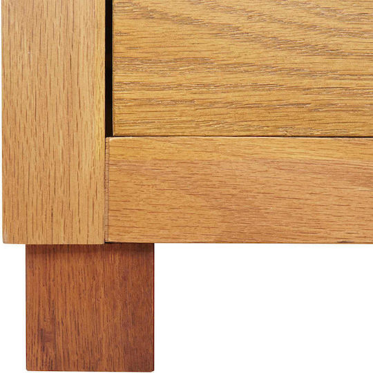 Wooden Chest of Drawers Coffee 80x35x95cm