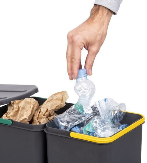 Emuca Emuca Mülleimer Recycling Kunststoff mit Sensor Graue 12l 2 Stücke