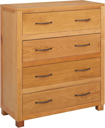 Wooden Chest of Drawers Coffee 80x35x95cm