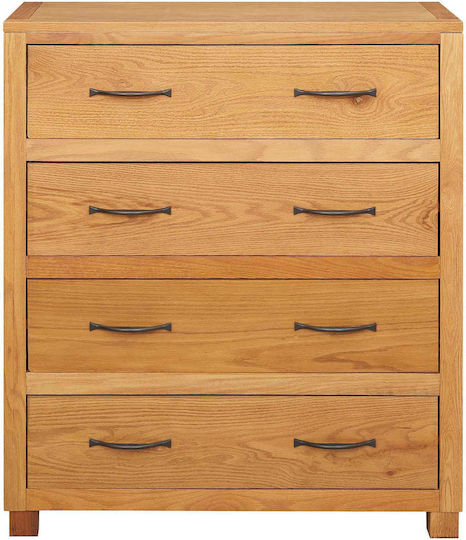 Wooden Chest of Drawers Coffee 80x35x95cm