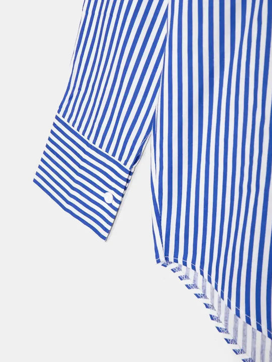 Gestreiftes Blaues Damenhemd Größe XL