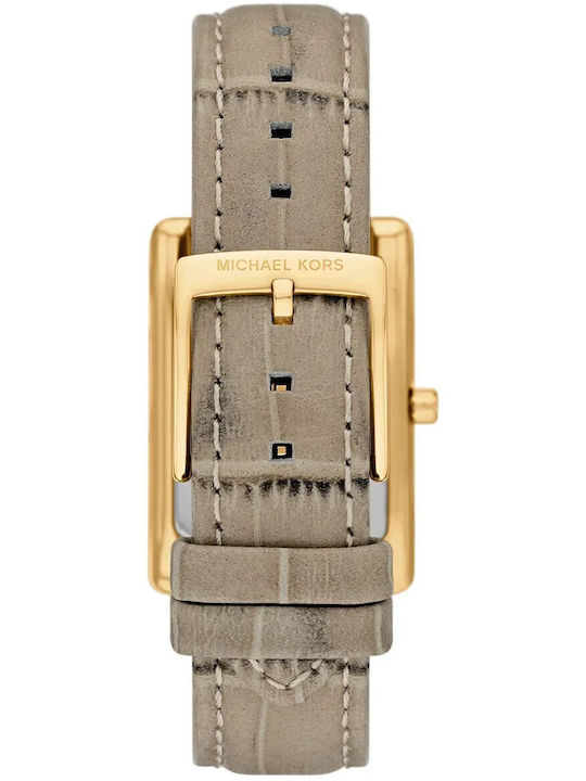 Michael Kors Essex Γυναικείο Ρολόι Μπαταρίας με Μπεζ Δερμάτινο Λουράκι