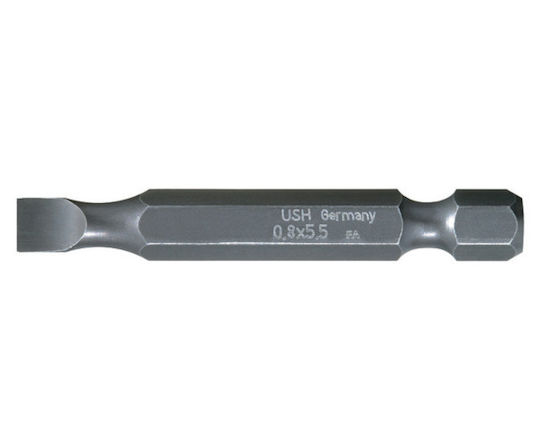 Hexagonal Bit 1/4'' Din 3126 Shape E 6.3 Long Side Profile 0.8 X 5.5