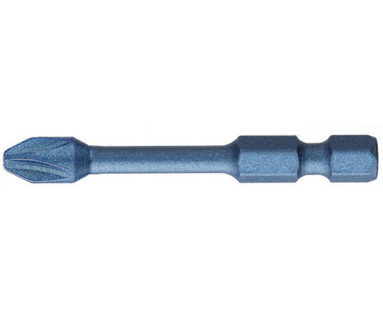 Hexagonal Bit 1/4'' Blue Shock Forma E 6.3 Phillips Ph 3 Profile