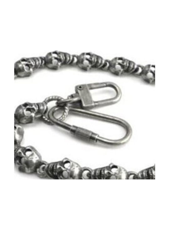 Amigaz Lanț Portofel Flat Skull Pewter Lanț Portofel 16"