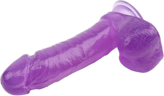 Chisa Novelties Hi Rubber Реалистично дилдо Със смукателна чашка Лилав