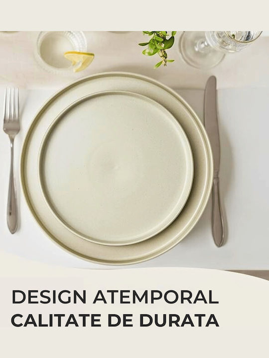 Miamio Beige Ceramic Dinnerware Set 4pcs