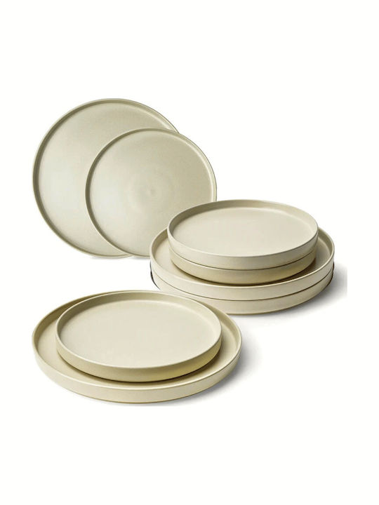 Miamio Geschirrset Keramik Beige 12Stück