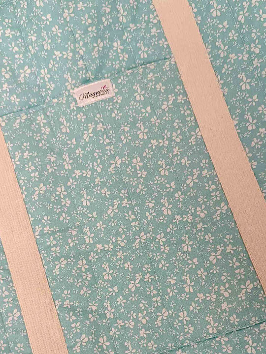 Magnolia Handmade Υφασμάτινη Τσάντα Θαλάσσης Τιρκουάζ