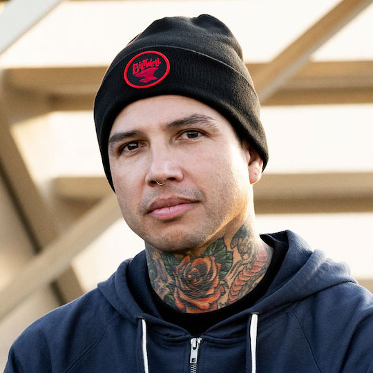 Beanie Unisex Σκούφος Πλεκτός σε Μαύρο χρώμα