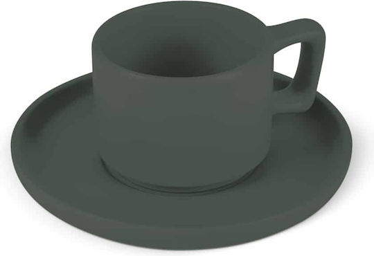 Berlinger Haus Set Tassen Espresso aus Porzellan Grün 100ml 4Stück