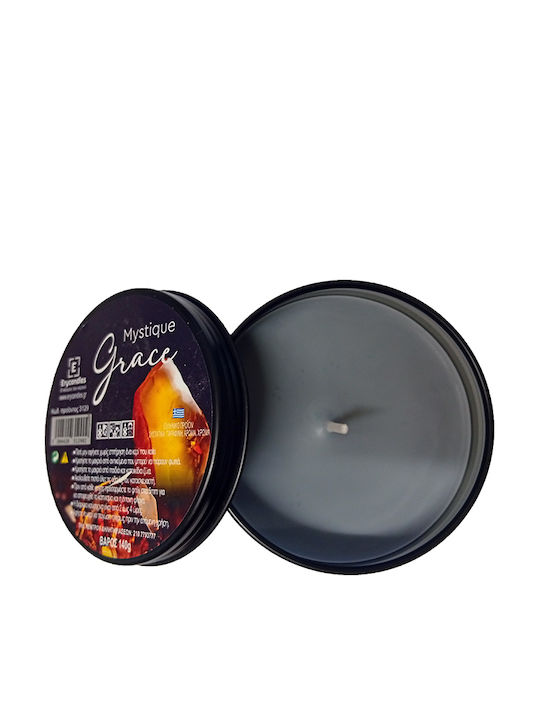 Erycandles Χριστουγεννιάτικο Μεταλλικό Κερί Μαύρο 8x5εκ.