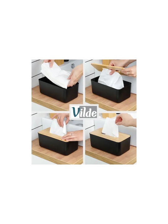 Vilde Tissue-Halter Schwarz 24x13x9.5cm 567016