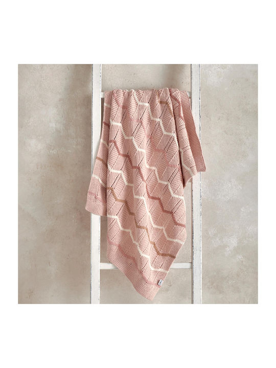 Mamas & Papas Blanket Nursery Swaddling Blankets Knitted Pink 70x90cm