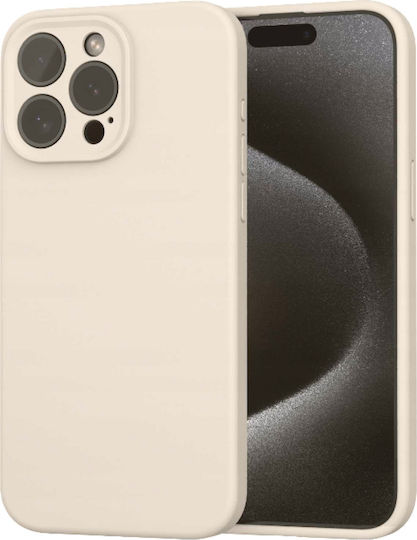 Spacecase Silicone Umschlag Rückseite Silikon Beige (iPhone 15 Pro Max)