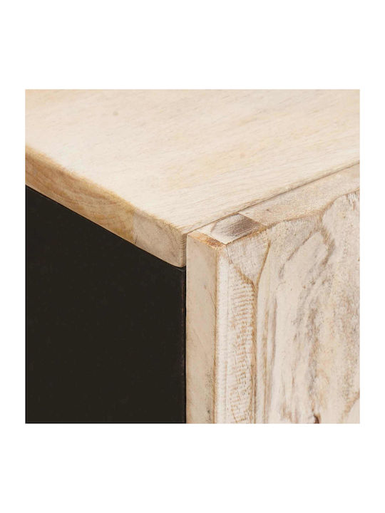 Cabinet de Birou din Lemn Masiv Alb 90x33.5x75cm