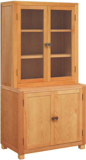 Office Cabinet in Brown Wood 80x50x160cm