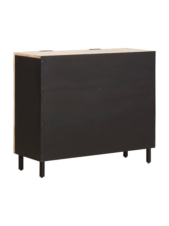 Cabinet de Birou din Lemn Masiv Alb 90x33.5x75cm